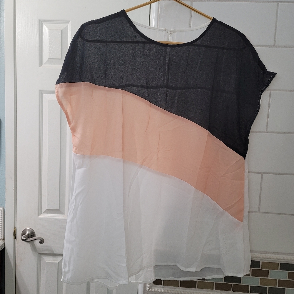 ROMWE Women's Color block Blouse Size L
